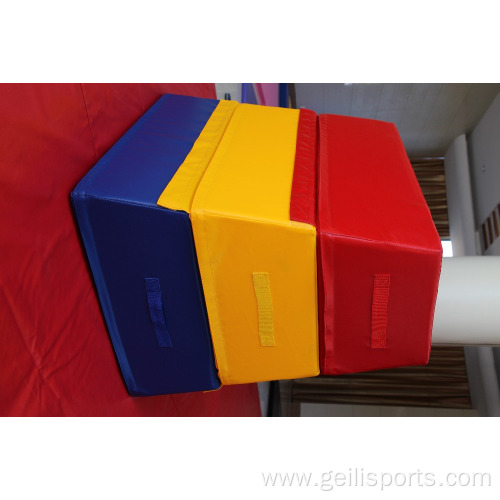 Colorful gymnastic soft vault pommel vaulting horses gymnastics equipment for sale